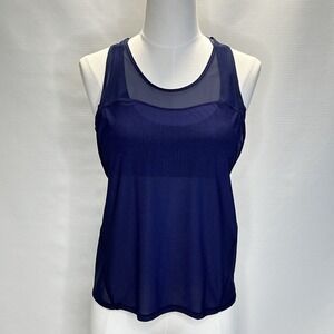 Lululemon Light N Breezy Tank Womens Size 6 Hero Blue, Removable Pads W1AFHS